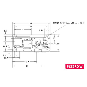 Raspberry Pie ZERO W WIFI Inalámbrico BLE 4,11 GHz CPU 512MB RAM Módulo DE PLACA DE DESARROLLO Raspberry Pi Zero W