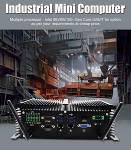頑丈なファンレス産業用コンピューター6xRs232 COM 4Lan Core I7 8559U 8550UクワッドコアWin10 Linuxデスクトップ組み込みボックスGPIO HD VGA - Product Image 6