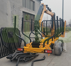 Long Telescopic Arms <strong>Timber</strong> Crane Forestry Wood Loader Portable Log Vehicle with Grapple in Forestry <strong>Machinery</strong> <strong>Timber</strong> Crane - Product Image 5