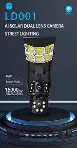 V380 Dual Lens 4G WiFi Cctv IP Sistema de cámara de seguridad inalámbrica para exteriores Intercomunicador 8W Farola solar con cámara CCTV solar - Product Image 3