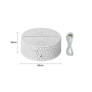 Modern 3D Illusion LED gece lambası yaratıcı USB taban kontrolü 7 renk dokunmatik fonksiyonu ABS vücut akıllı ev beyaz renk Nightlight - Product Image 6