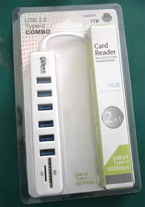 多USB 2.0集线器3 6端口扩展分离器多端口适配器USB2.0，带TF sd卡读卡器电脑附件 - Product Image 6