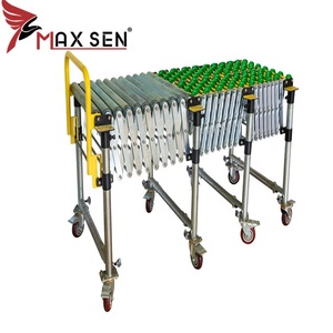 MAXSEN Cajas de Cartón Camión Carga Descarga Dos Direcciones Transportador de Rodillos del Sistema Transportador Motorizado y Flexible