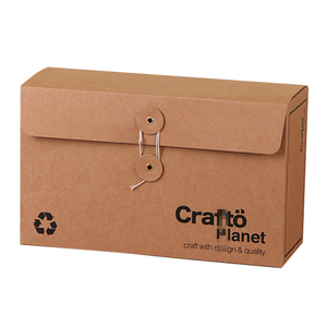 Hot Sale Custom 7x9 Flat Stand Up Kraft Versand Karton Papier umschlag mit Knopf und Schnur - Product Image 1