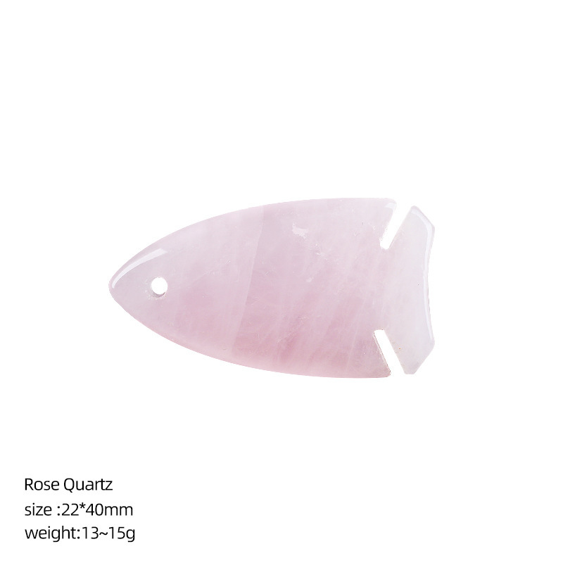 Ciondolo a forma di pesce con testa grassa in cristallo rosa
