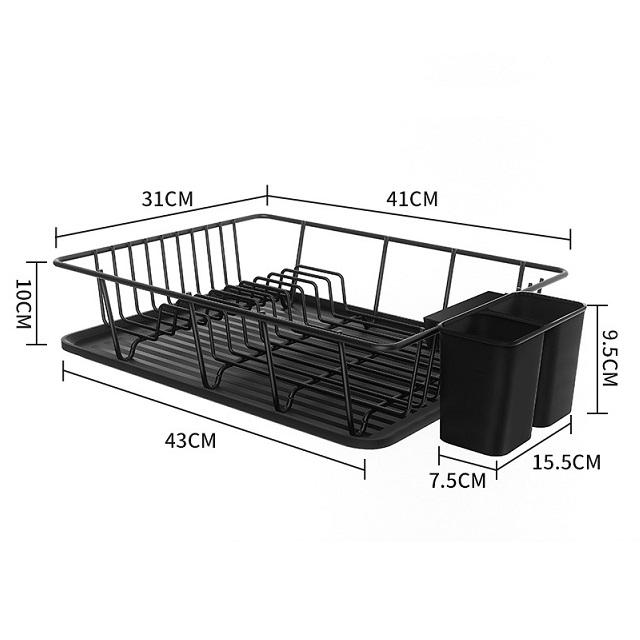Cesta de drenaje negro (metal)