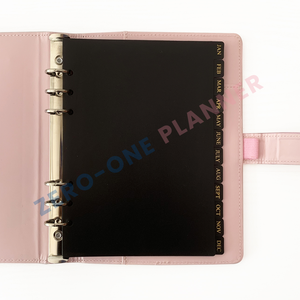 Custom A5 A6 Black PP Monthly Divider with Side Tab 12 Monthly Planner Dashboard Text Print Tab Index Pages - Product Image 3