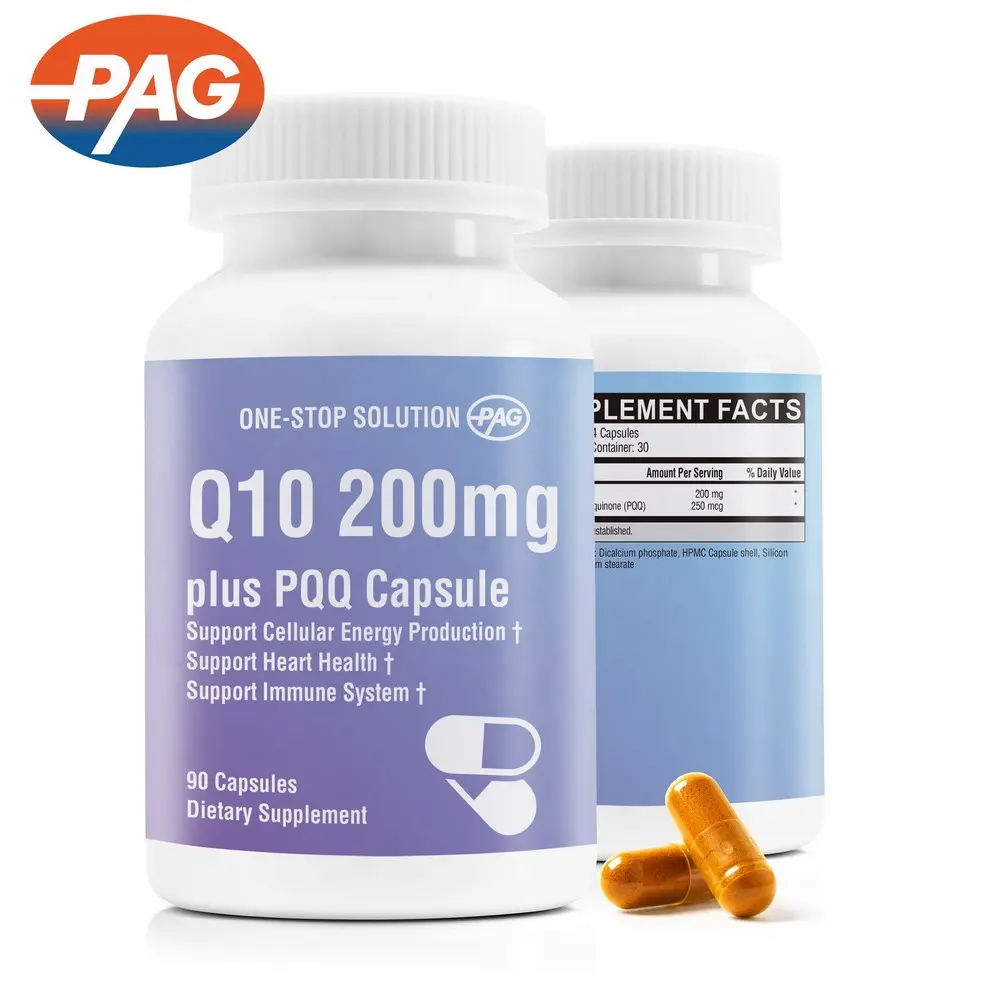 Private Label Booster immunitario a base di erbe Coq10 integratore Q10 Coq10 200Mg capsula rigida