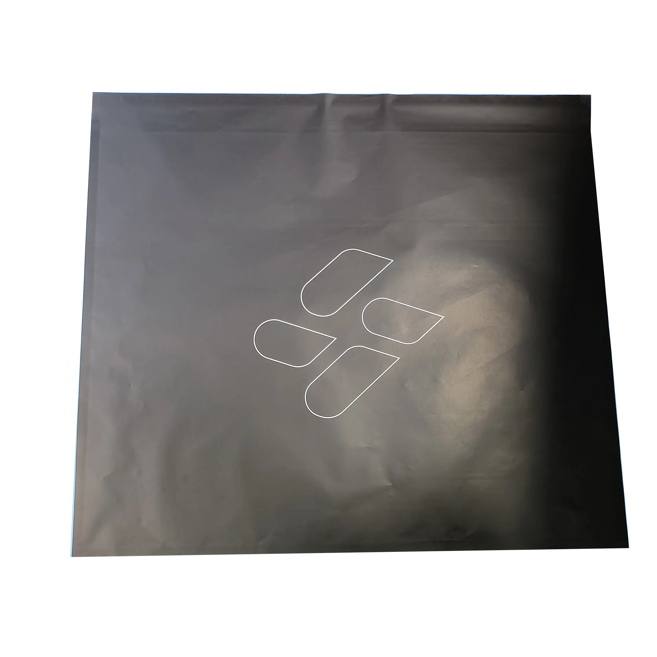 Bolsa de papel recubierto encerado biodegradable 100%, sobre de ropa reciclable con sello adhesivo, bolsa de papel glassine negro