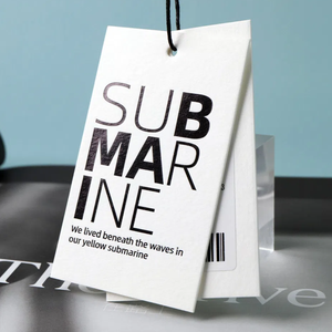 Etiquetas colgantes personalizadas de papel de lujo, logotipo de marca de ropa, papel de cartón impreso, etiqueta colgante de China, diseño de etiqueta creativo con cuerda - Product Image 4