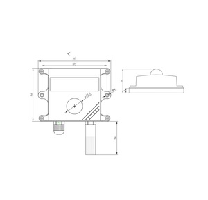 Transmisor de temperatura y humedad montado en la pared IP67 0-10V 4-20mA RS485 Sensor Monitor para invernadero PC Sensores ambientales - Product Image 6