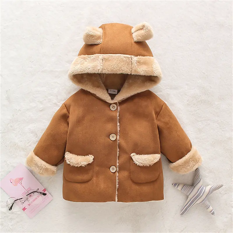 baby children winter warm cotton clothing thickened coat zipper hooded outwear kids boy jacket