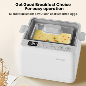 OEM Egg Cooker with 6 Presets Delayed Start Steam Tray for Pudding and <strong>Chawanmushi</strong> Egg Steamer - Product Image 5