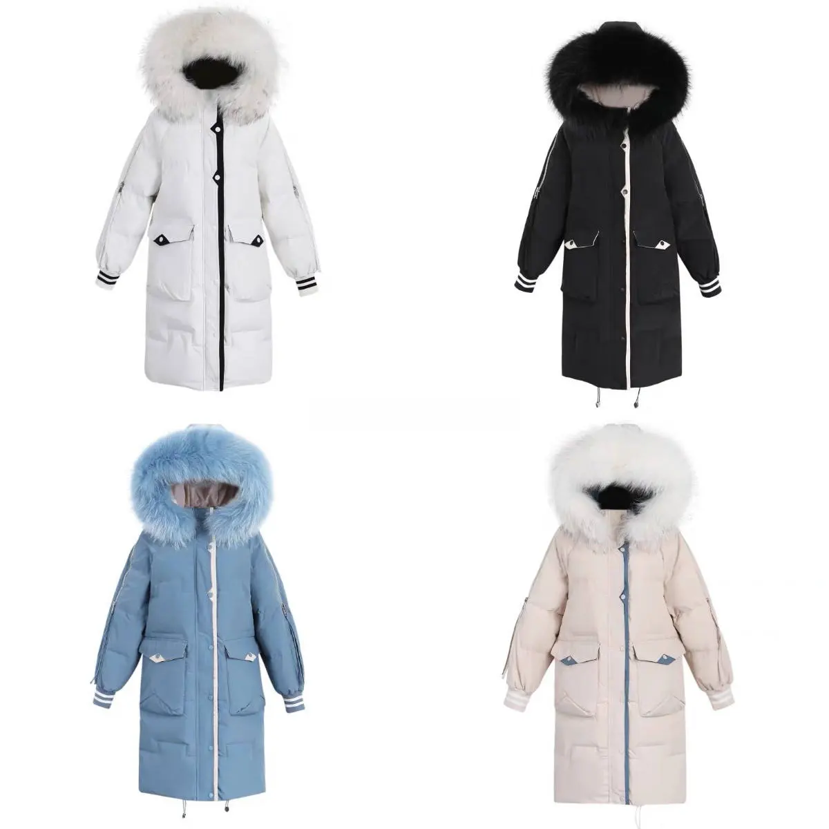 Venta Directa parka de invierno de las mujeres con capucha abrigo de invierno cálido abrigo de nieve para niñas