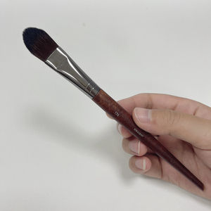 Sang Trọng Mặt Nạ Trên Khuôn Mặt Bàn Chải Đồng Mạ Điện Phẳng Nền Tảng Sắt Cá Nhân Duy Nhất Nhãn Hiệu Riêng Biểu Tượng Tùy Chỉnh Make up Bàn Chải - Product Image 1