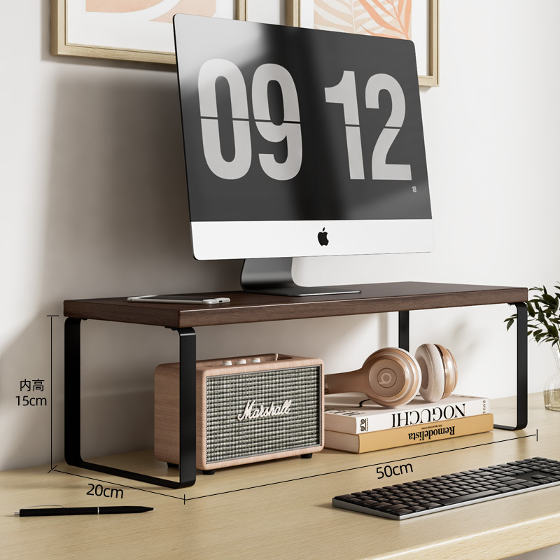 50X20X16.2CM Walnut color with black frame
