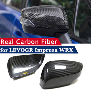 Subaru LEVOGR Impreza WRX için dikiz aynası kapak gerçek karbon Fiber yan ayna kabukları çerçeve kılıf 2 adet koruyucuları ekleyin - Product Image 3