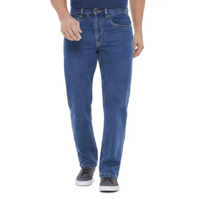 กางเกงยีนส์ขาตรงสำหรับผู้ชายวัยรุ่น,กางเกงยีนส์ผ้ายีนส์สีฟ้าผ้ายืดทรงสลิมฟิตปกติจำหน่ายจาก BD
