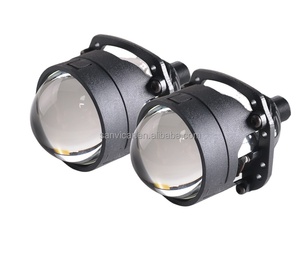 SANVI 5500K-6000K Easy Installation Bi-led Lens Motorcycle <strong>Light</strong> S8 Bi LED Projector Lens Headlight 2.5 Inch for Car - Product Image 1