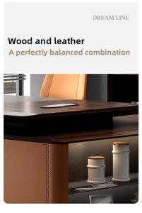 Bàn làm việc văn phòng hình chữ L bằng gỗ hiện đại, sang trọng, cao cấp của Trung Quốc dành cho giám đốc, CEO, giám đốc điều hành. - Product Image 3