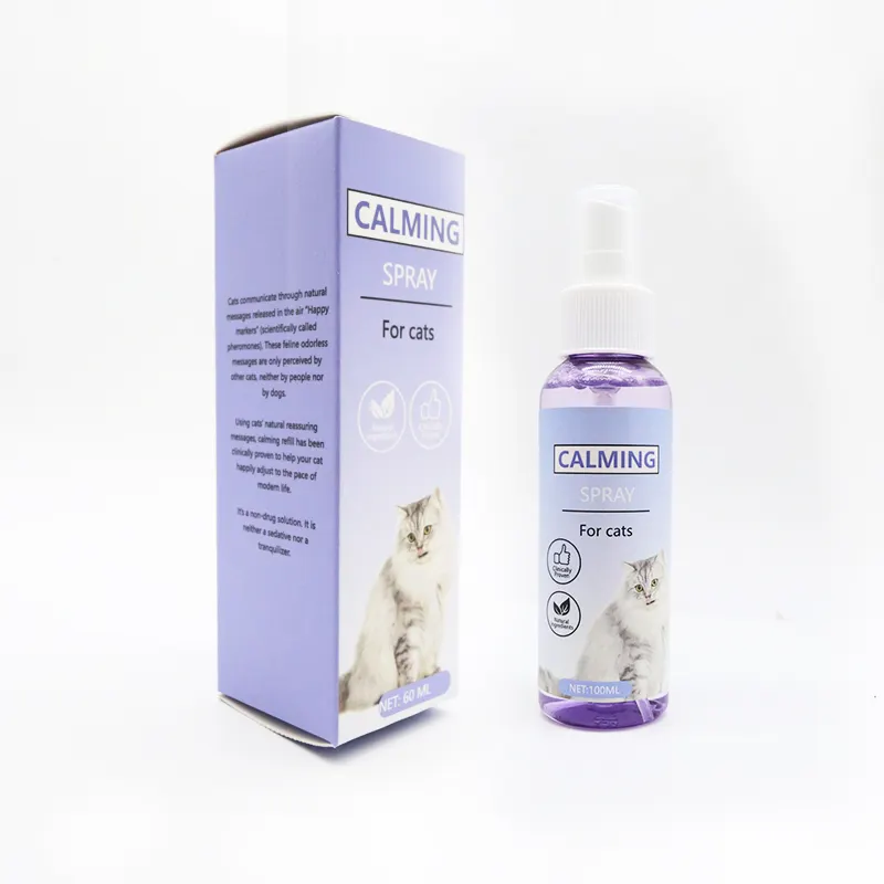 Lo spray calmante del gatto riduce ansia del gatto durante il viaggio e il rifornimento della fabbrica del partito