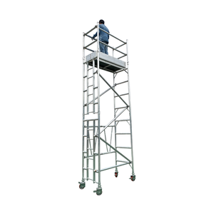 Mini torre de andamio de aluminio ultraligero chino, móvil compacto, multiusos para construcción de hoteles, uso al aire libre, 1,4X0,75 m - Product Image 4