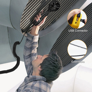 HOLDPEAK 856A Anemómetro digital 0-45 m/s Sensor de velocidad del viento con almacenamiento de datos y función clara - Product Image 3