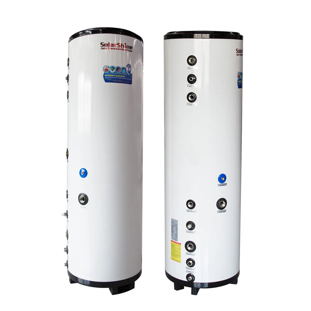 100L 200L 250L 300L 400L 500L Warmwasser speicher mit Spulen wärme tauscher Wasser puffert ank für Wärmepumpen system