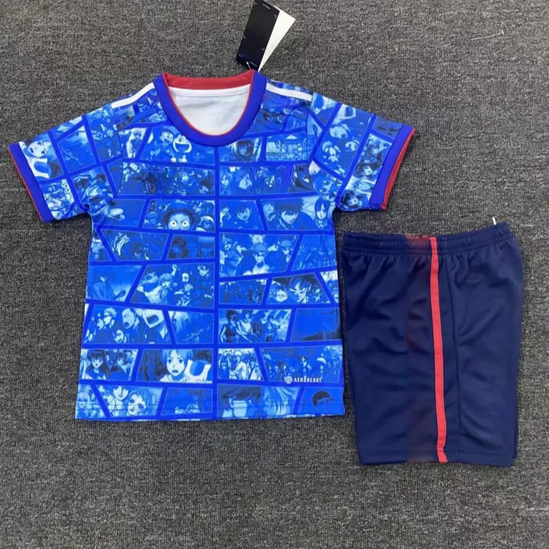 Sublimado Japón Club de fútbol Niños Uniforme de fútbol Conjunto Niños Fan Soccer Jersey Set