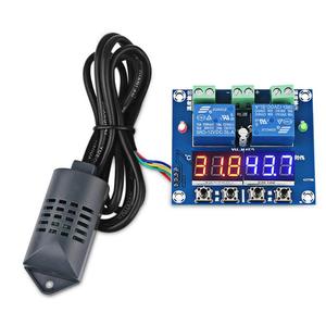 DC12V Thermostat Dual Output Temperature Humidity Thermometer Hygrometer <strong>Control</strong> <strong>Module</strong> LED Digital Display - Product Image 2