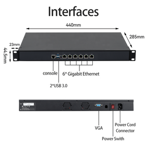 1U Firewall Appliance Netzwerks icherheits server Gateway Linux Pfsense Rack mount PC - Product Image 2