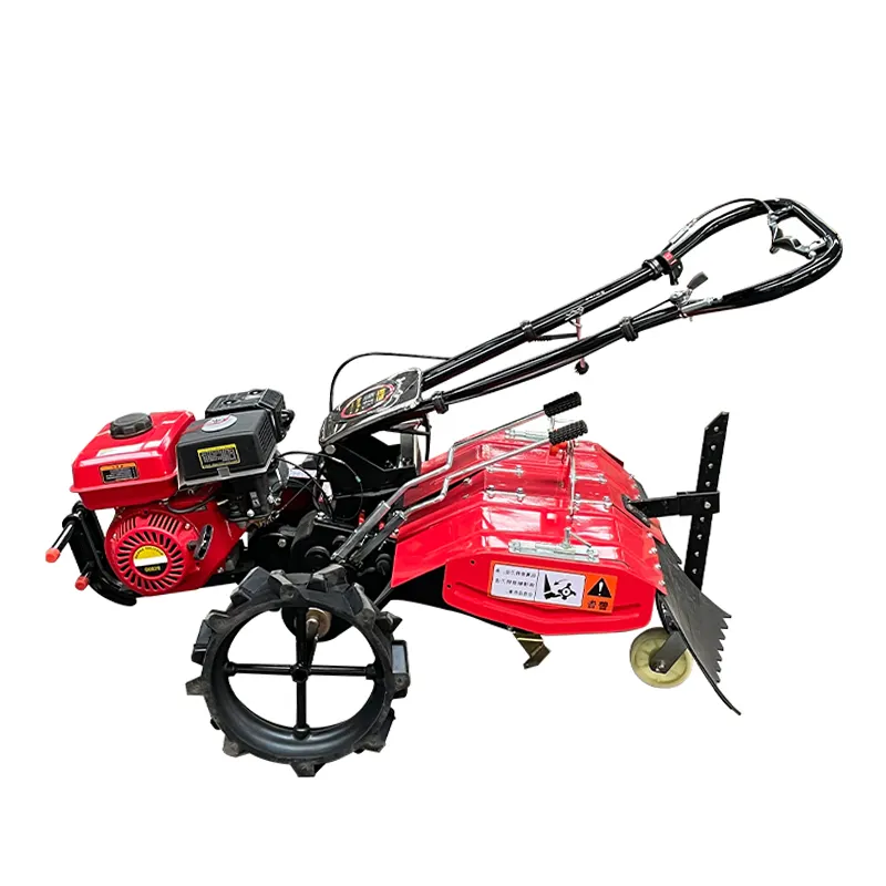 Venta al por mayor Jardín rotativo de cuatro ruedas Walk-Behind Mini Tiller Cultivator Power Tillers