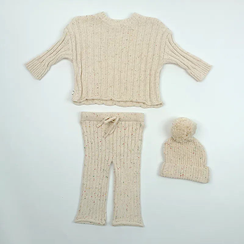 Conjunto de roupas infantis de algodão, conjunto de roupas infantis feitas de algodão com calças para bebês