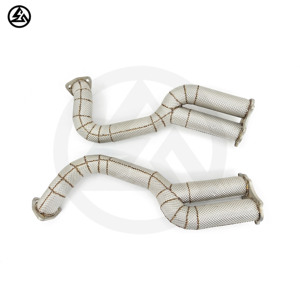 CSZ Factory Wholesale Straight Pipe Downpipe for Porsche 718 Cayman GT4/Spyder/GTS 4.0L 2020- Over Axle Link Pipes <strong>Header</strong> - Product Image 6