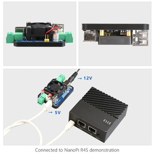 5V5Aパワーモジュール、Jetson Nano / NanoPi / Raspberry Pi、7-15V DC5.5-2.1入力および5V出力 (3.81-2PおよびUSB-A) カスタムをサポート - Product Image 3