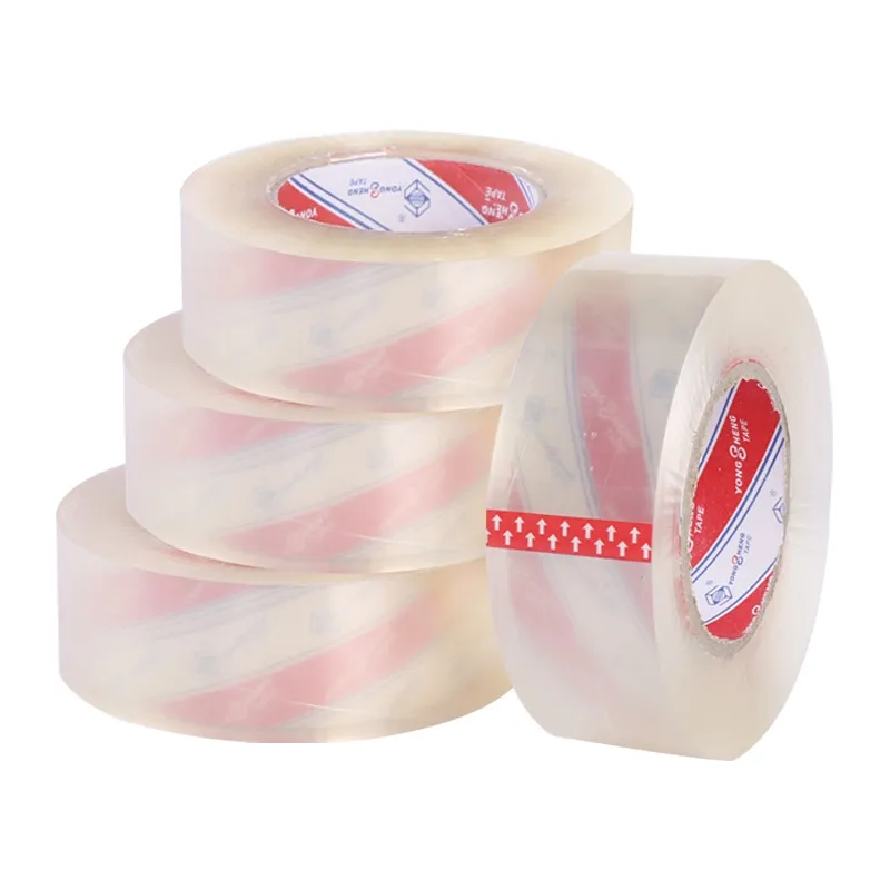 Clear 100m Yellow Acrylic Packaging Adhesive Tape Bopp Single Sided Printing Packaging Tape