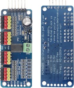 PCA9685 Controlador de servomotor PWM de 16 canales Interfaz de módulo IIC de 12 bits Módulo de protección de módulo PCA9685 a la venta - Product Image 5