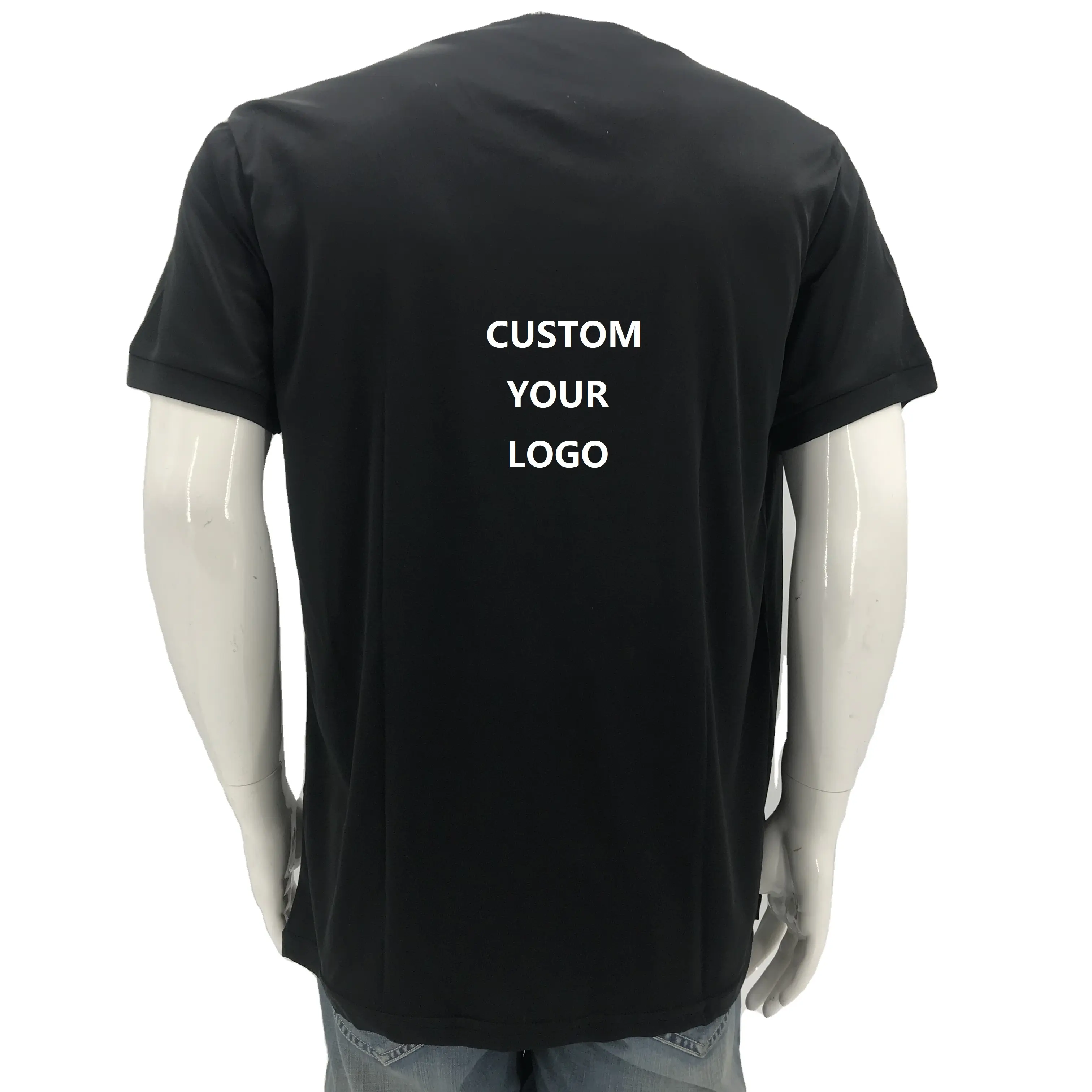 YKH高級Tシャツ重量は税関ジップポロシャツ売れ筋フィット服半袖OネックカスタムロゴメンズTシャツ