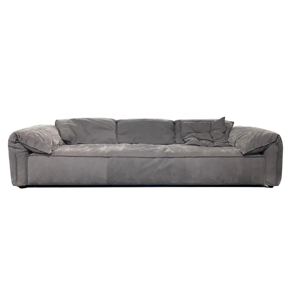 Nubuck fabric modern best price dubai italian design sofa set con braccio e schienale pieghevoli