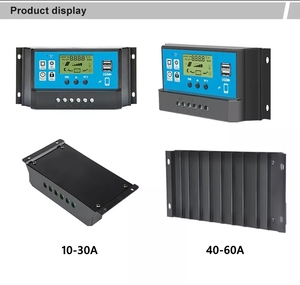 PWM Solar laderegler 12V/24V 10A -60A LCD-Display & 2 USB für Blei-Säure-Batterien Beleuchtungs regler Spannungs regler - Product Image 3