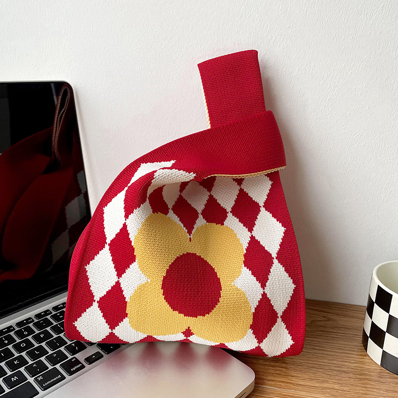 Motif de treillis Fleur Rouge