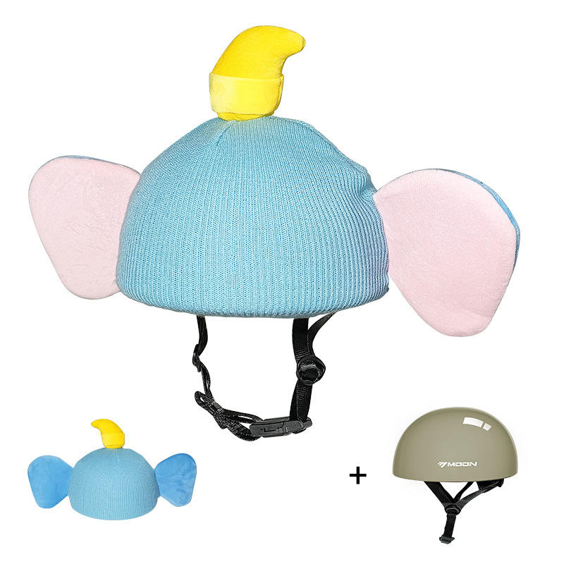 Casque de ski éléphant bleu clair