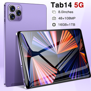 畅销型号标签14双sim卡8.0英寸16 + 1TB八核处理器48MP + 108MP长电池寿命5g安卓智能平板电脑 - Product Image 5