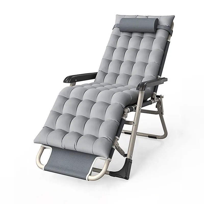 Chaise longue multi-angles Ajustement Lit pliant de luxe Pliable Salon d'extérieur inclinable Chaises de plage de jardin