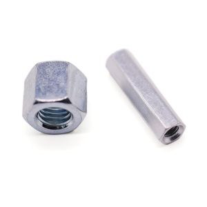 Custom Nickel-Plated and Polished Hex <strong>Coupling</strong> Nuts Stainless Steel Rod <strong>Coupling</strong> with Long Hexagon <strong>M3</strong> for Mining Applications - Product Image 4