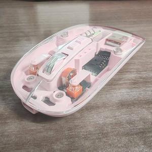 Xách Tay Màu Hồng Có Thể Sạc Lại RGB Quang 2.4G <span class=keywords><strong>Mini</strong></span> Ergonomic Backlit USB Im Lặng Thiết Kế Chuột Không Dây Bt5.2 Cho Nhà Văn Phòng Chơi Game - Product Image 2