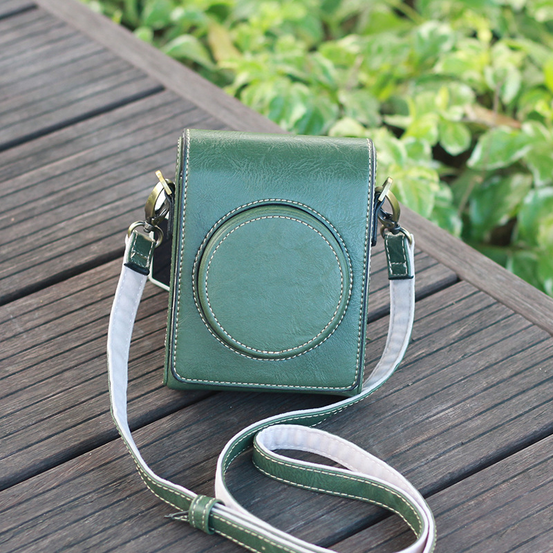 Sac pour appareil photo instantané vintage vert-polaroid2