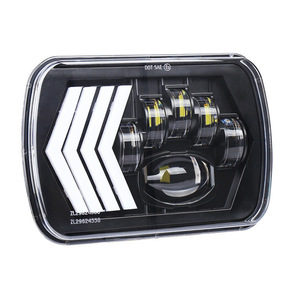 ไฟหน้า LED สี่เหลี่ยม7นิ้วคุณภาพสูงสำหรับ JEEP Wrangler สำหรับ Harley Chevrolet 5x7 One-Way 4ลูกศร6000K อุณหภูมิสีใหม่
