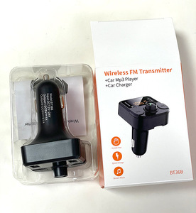 车载充电器无线调频发射机无线车载套件双USB车载充电器汽车收音机调频调制器MP3播放器适配器