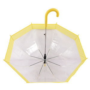 23英寸成人POE透明促销印花多雨带EVA透明圆顶伞 - Product Image 4